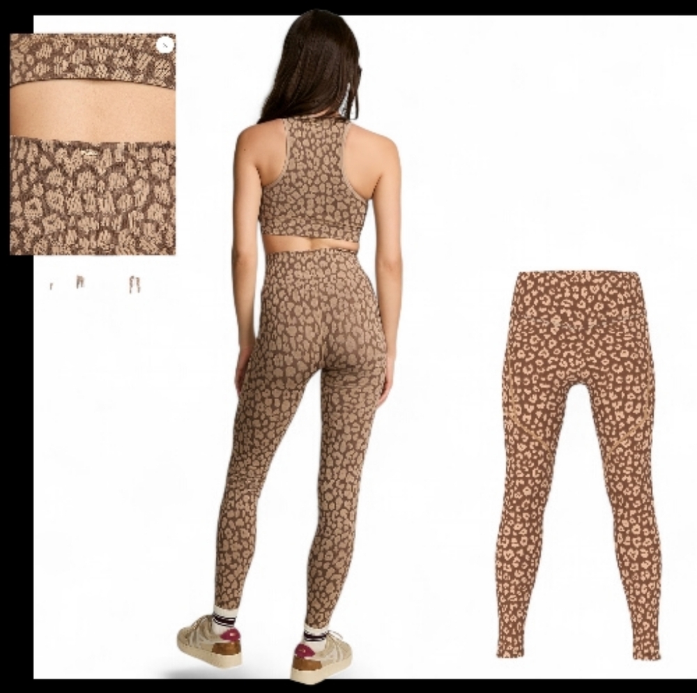 PINK Victoria's Secret Brown Patterned Leggings